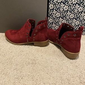 Burgundy boots